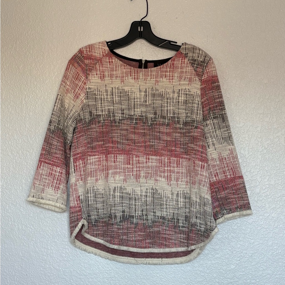 W5 Red and Black Patterned Blouse